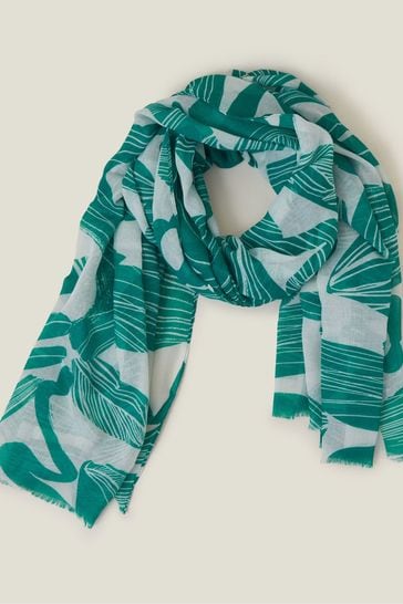 Accessorize Blue Large Strokes Scarf