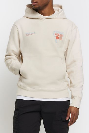 River island cream hoodie shop