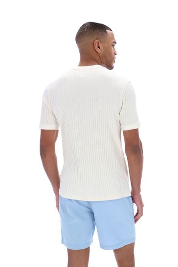 Cream fila shirt top