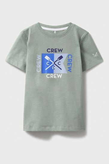 Crew Clothing Company Green Cotton Classic T-Shirt
