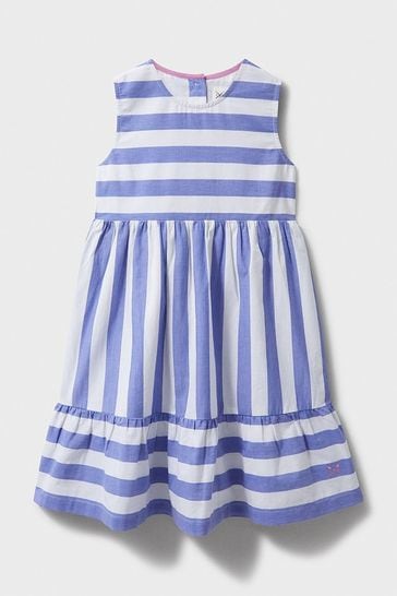 Crew Clothing Company Blue Stripe Cotton Classic Sundress