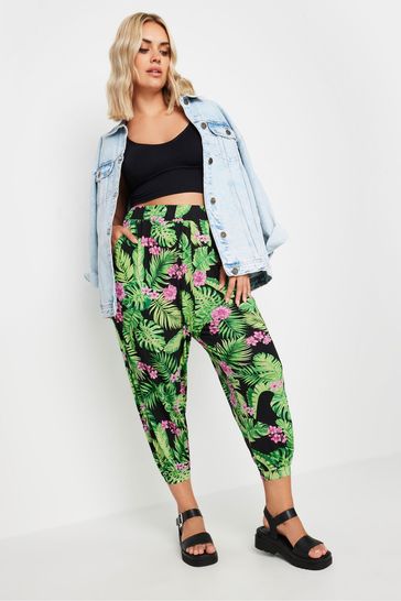 Plus size cropped harem pants hot sale