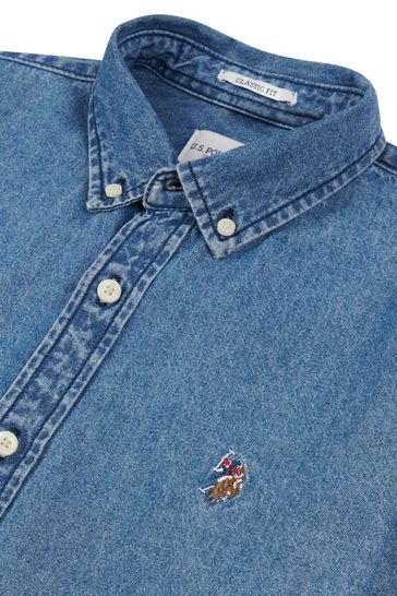 Buy U.S. Polo Assn. Mens Chambray Shirt from Next Bahrain