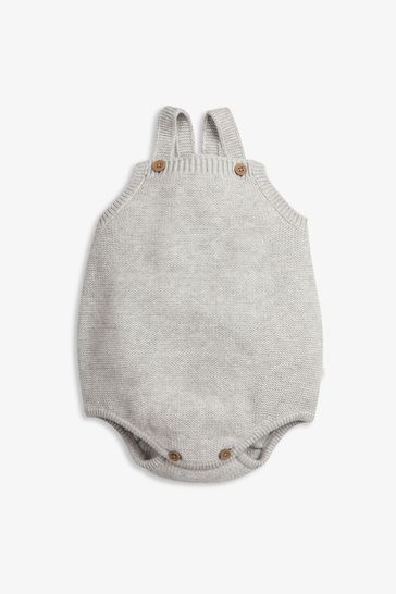 The Little Tailor Grey Stylish Baby Knitted Romper