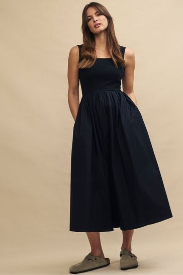 Nobody s Child Black Plain Colorado Midi Dress