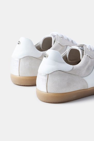 Cream suede trainers clearance