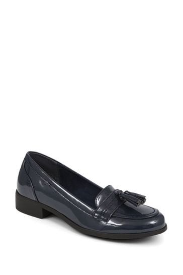 Pavers Blue Pavers Smart Patent Black Loafers