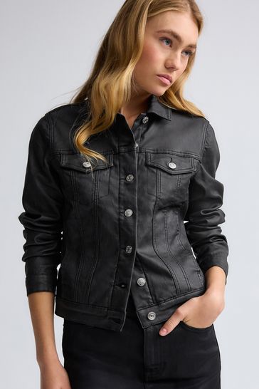 Black and grey denim jacket shop