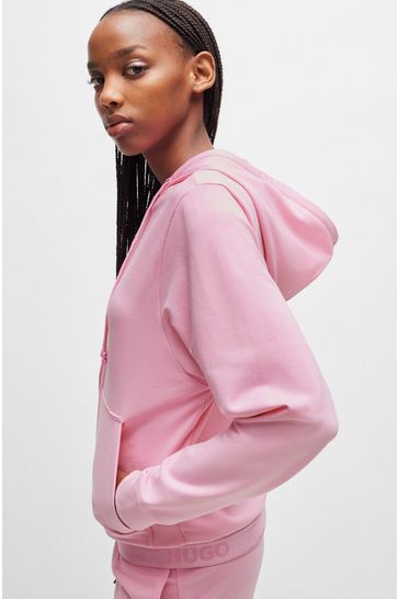 Buy HUGO Logo Waistband Zip Up Hoodie from the Laura Ashley online shop