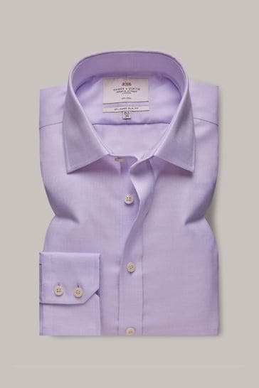 Hawes & Curtis Slim Non-Iron Dobby Purple Shirt