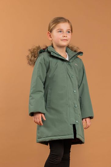 Green trespass coat hotsell
