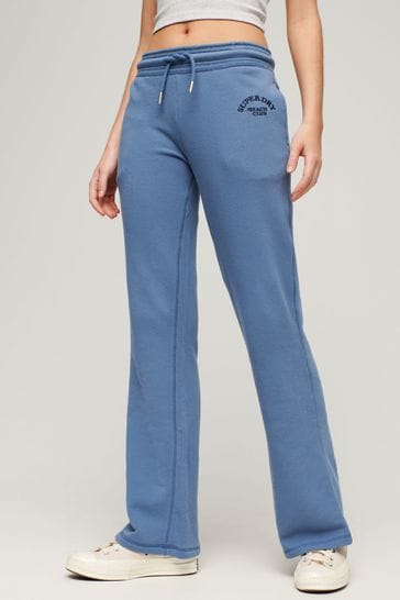 Superdry Blue Low Rise Flare Joggers