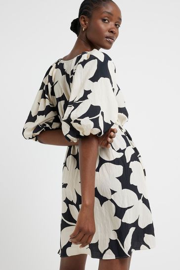 Buy River Island Black Puff Sleeve Mini Dress from Next Kuwait