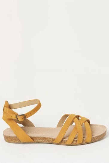 FatFace Yellow Beth Sandals