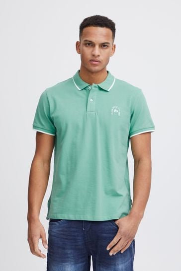Blend Green Pique Short Sleeve Polo Shirt