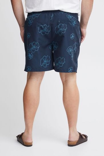 Blend Blue Floral Print Swim Shorts