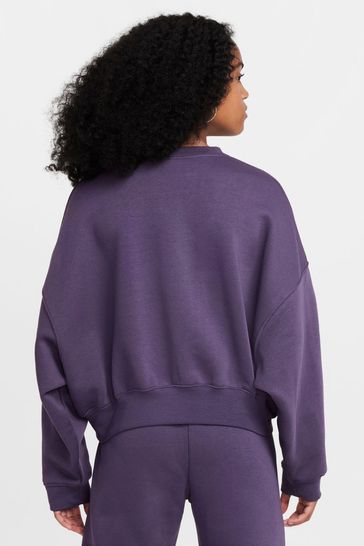 Nike purple cropped sweatshirt 2025