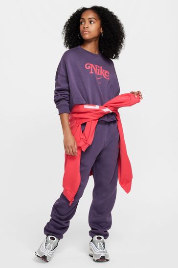 Buy Nike Purple Raisin Trend Cropped Sweatshirt from Next Croatia