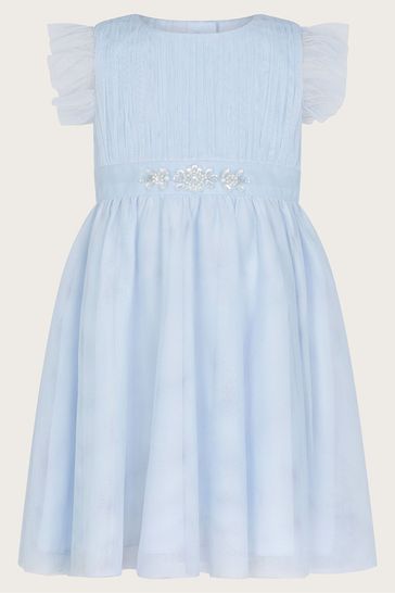 Monsoon Blue Baby Penelope Belt Dress