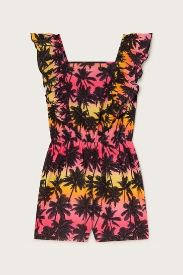 Monsoon Pink Ombre Palm Print Playsuit