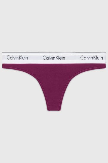 Calvin Klein Red Logo Single Thong