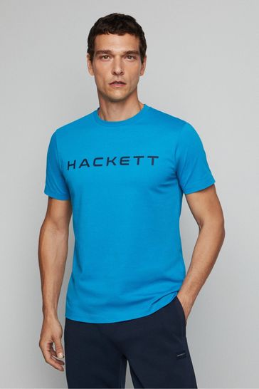 Hackett London Men Blue Short Sleeve T-Shirt