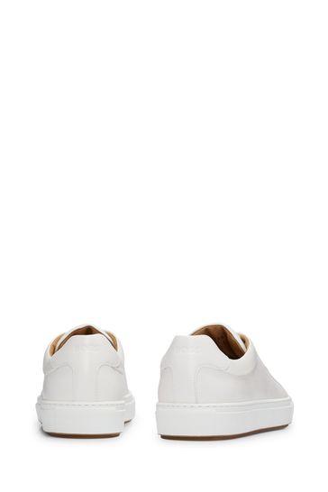 Boss white leather trainers online