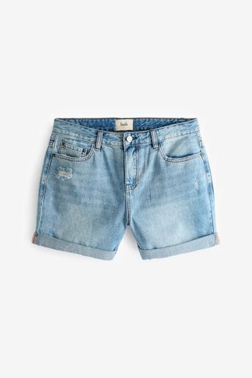 100 cotton denim shorts sales