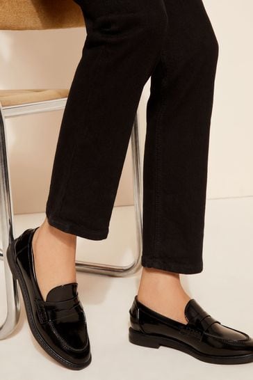 Faux leather loafers deals