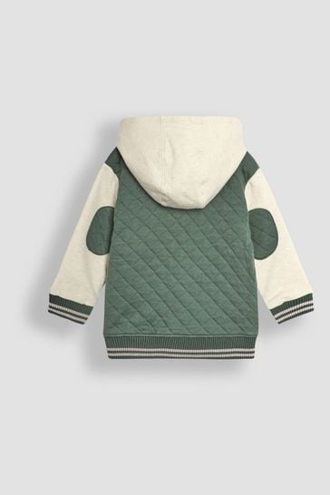 JoJo Maman Bebe Khaki Hooded Fox Bomber Jacket