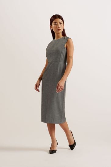 Ted Baker Yutakad Tailored Midi Dress With Front Split