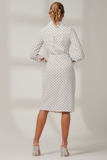 Buy Jolie Moi Reina Bodycon White Midi Shirt Dress from Next Luxembourg