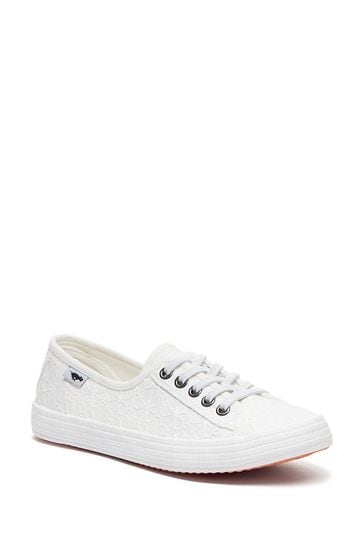 Rocket Dog Chow Chow Elsie Eyelet Cotton White Trainers