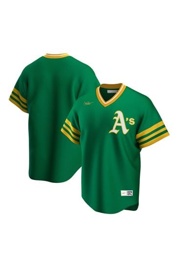 Nike Green Oakland Athletics Official Replica Cooperstown 1982-92 Jersey