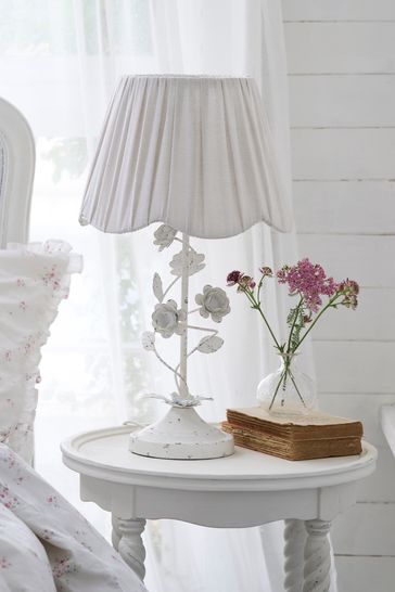 Buy Shabby Chic by Rachel Ashwell White Distressed Floral Table