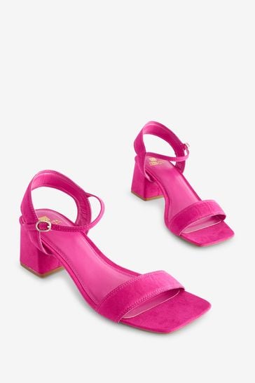 Pink Regular/Wide Fit Forever Comfort® Simple Block Heel Sandals