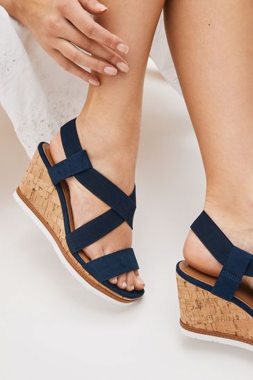 Blue wedges new arrivals