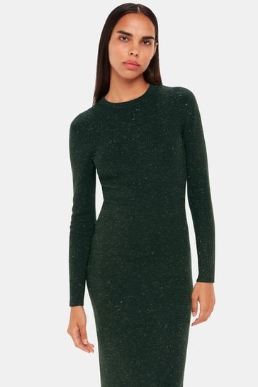 Buy Whistles Green Annie Sparkle Knit Dress from Next USA