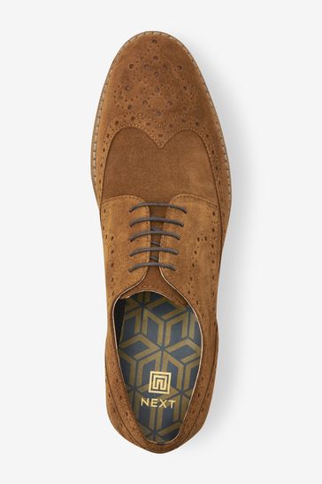 Tan discount suede brogues