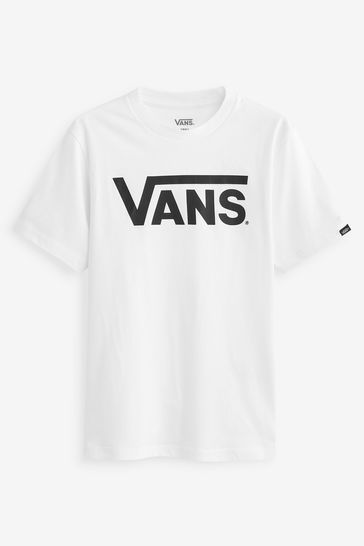 Vans White Logo Boys T-Shirt