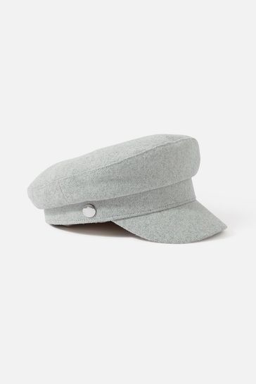 Accessorize Boy Grey Wool Baker Hat