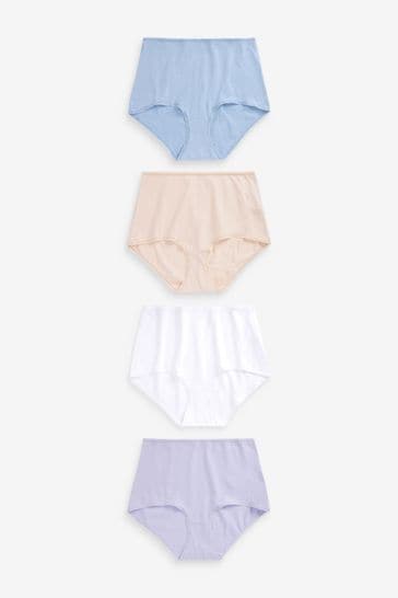 Pastel Colours Full Brief Cotton Rich Knickers 4 Pack