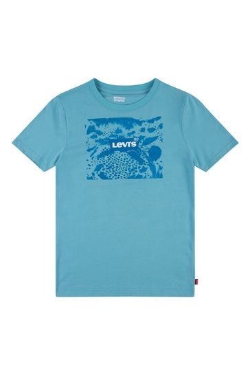 Levi's® Blue Graphic Box Logo T-Shirt