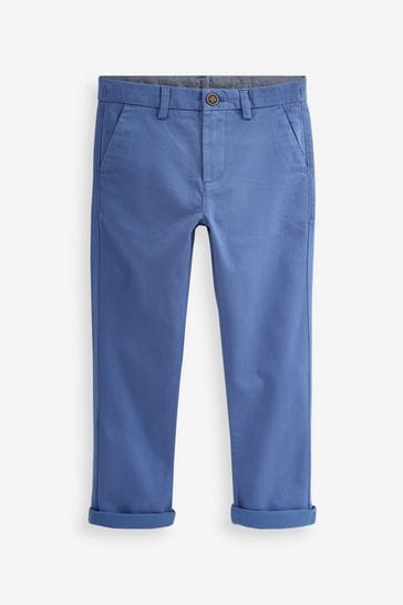 Bright Blue Regular Fit Stretch Chino Trousers (3-17yrs)