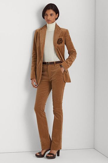 Buy Lauren Ralph Lauren Camel Brown Nathee Crest Logo Blazer from Next  Austria