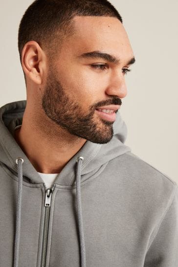 Buy Pale Grey Zip Through Hoodie from Next Hungary
