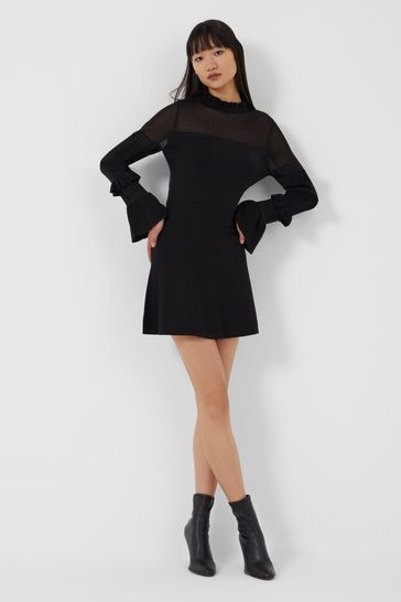 French Connection Lindsey Fit And Flare Black Dress