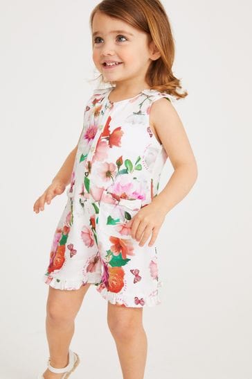 Baker by Ted Baker White Floral Playsuit