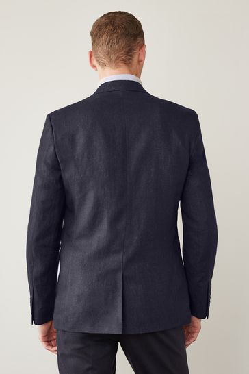 Mens navy linen jacket online