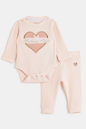 Buy River Island Pink Baby Girls Mama s Mini Waffle Set from Next